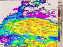 Kr&auml;ftige Gewitter am Dienstag